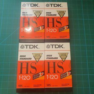 TDK Blank VHS Tapes x4 (New)